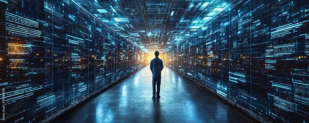 Fototapeta premium Digital Data Technology, Generative AI