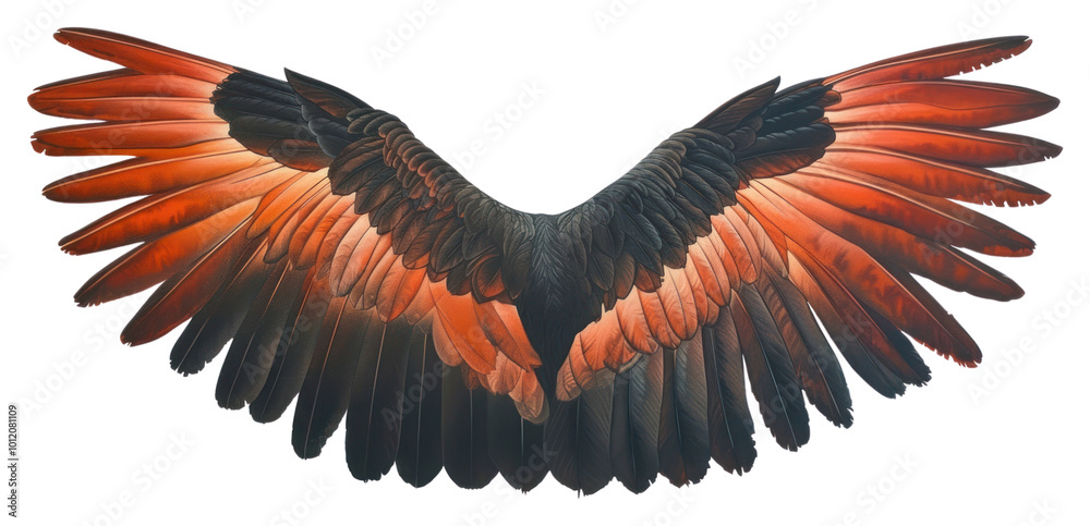 Obraz premium PNG Crow wings bird vulture feather.
