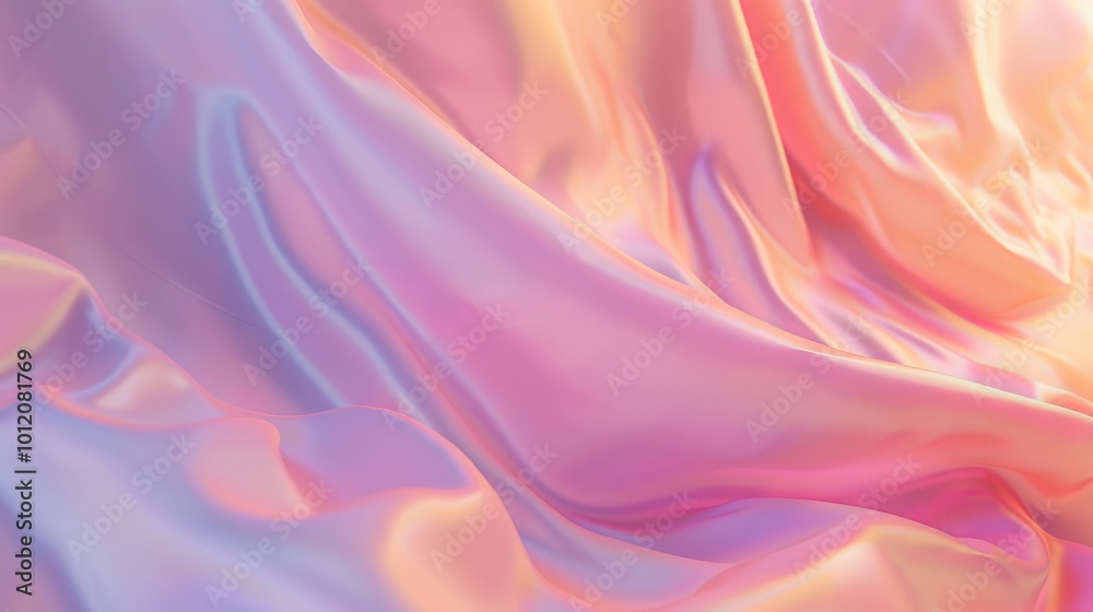 Obraz premium Soft and Serene Pastel Gradient Closeup Capturing Tranquil Transitions and Seamless Color Blends
