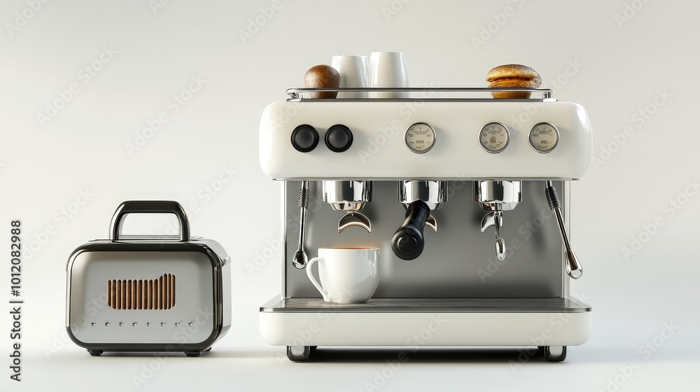 Breakfast Prep Appliances. AI generated illustration. Breakfast Prep Appliances. AI generated illustration.