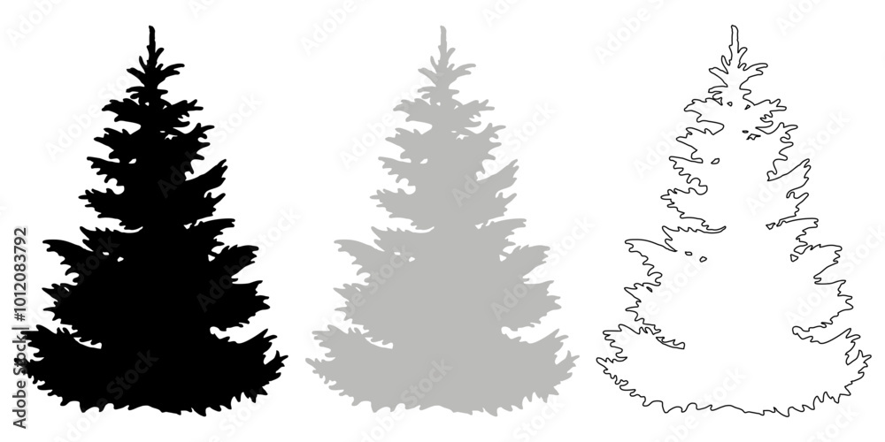 SILHOUETTE DE SAPIN DE TAILLE MOYENNE