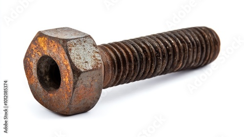 Rusty Bolt and Nut. AI generated illustration.