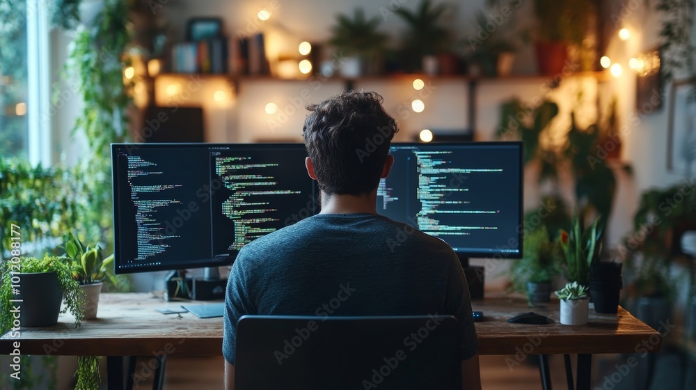 Programmer Coding Classes. Web Developer Coder, Generative AI