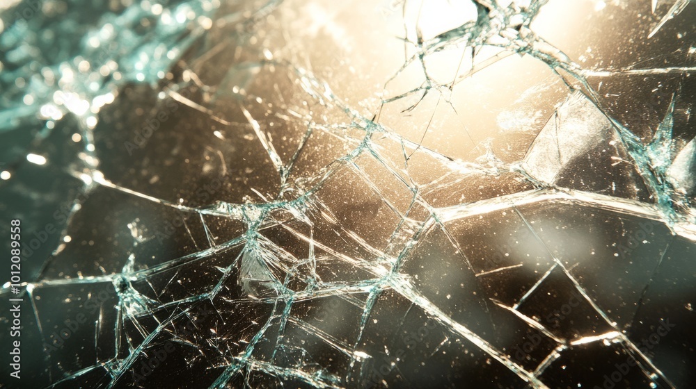 custom made wallpaper toronto digitalShattered glass with scattered fragments