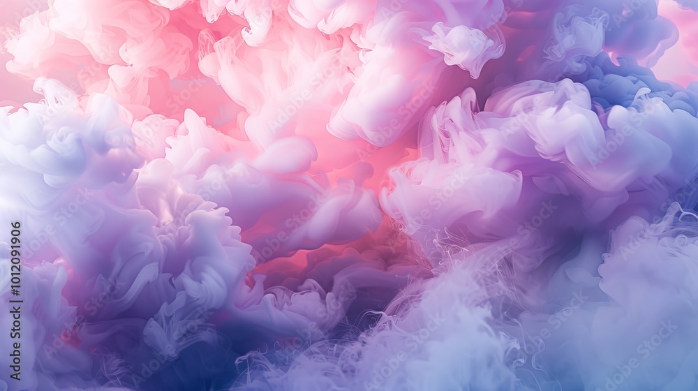 Fototapeta premium Vibrant Pink and Purple Ink Clouds A Mesmerizing Fusion of Colors in Water