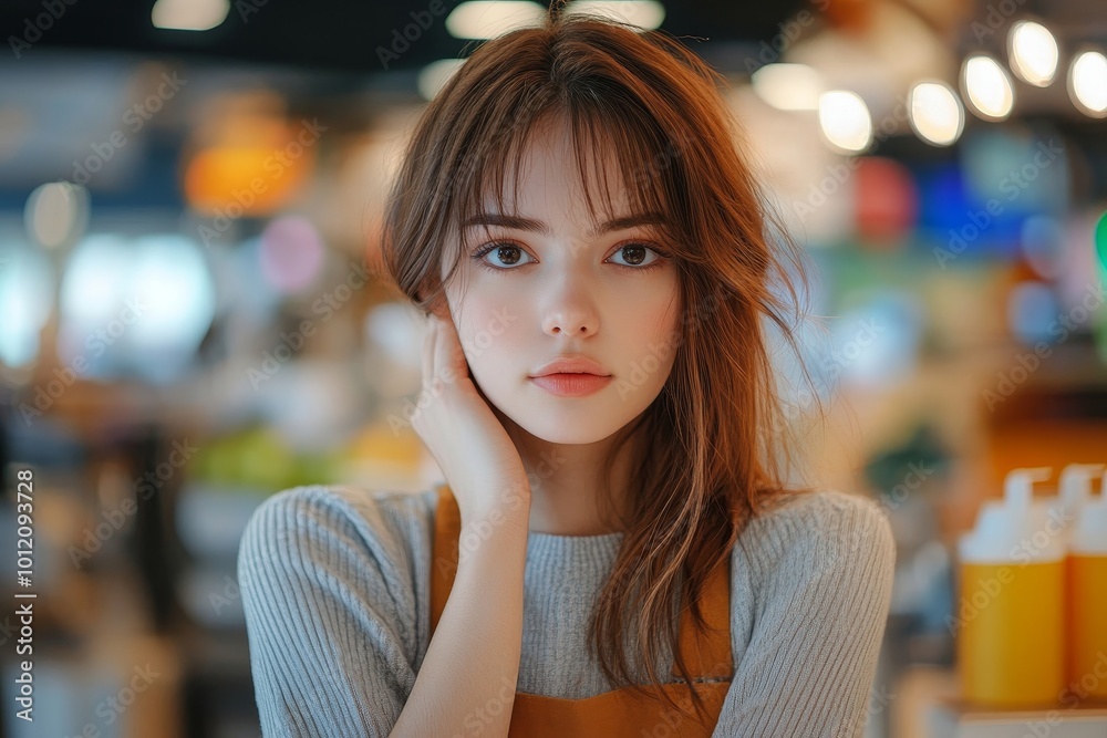 Unhappy Woman Customer Speaking, Generative AI Unhappy Woman Customer Speaking, Generative AI