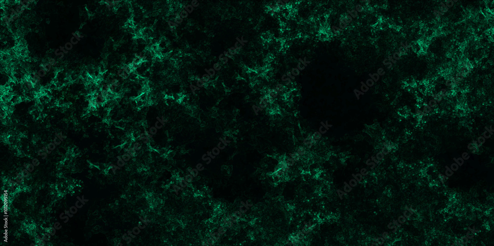 Black background with green spots holey black sheet. Black and green grunge background for cement floor texture design. Old grunge textures design With cement wall texture. Distressed green grunge.