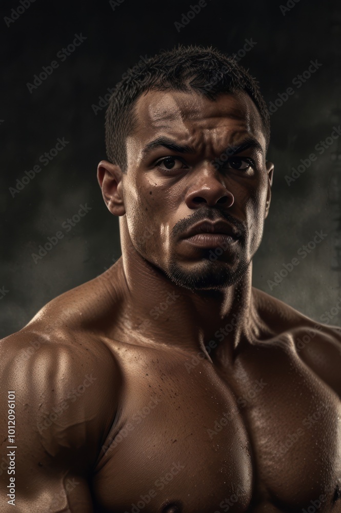 illustration of a strong boxer with big muscle illustration of a strong boxer with big muscle