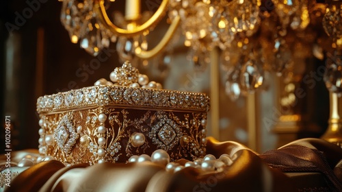 Opulent Jeweled Adornment: A Golden Treasure Trove of Elegance