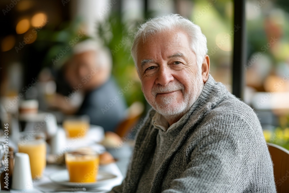 Portrait of white haired senior man in wheelchair smiling at camera indoors with young female nurse assisting, copy space, Generative AI Portrait of white haired senior man in wheelchair smiling at camera indoors with young female nurse assisting, copy space, Generative AI