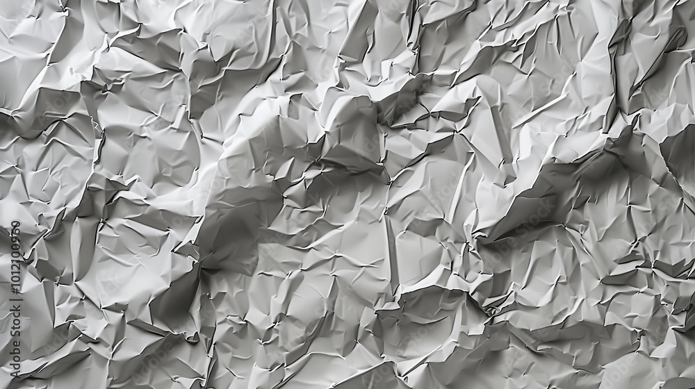 Monochrome Elegance Stunning Texture of Crumpled Paper Stock Image