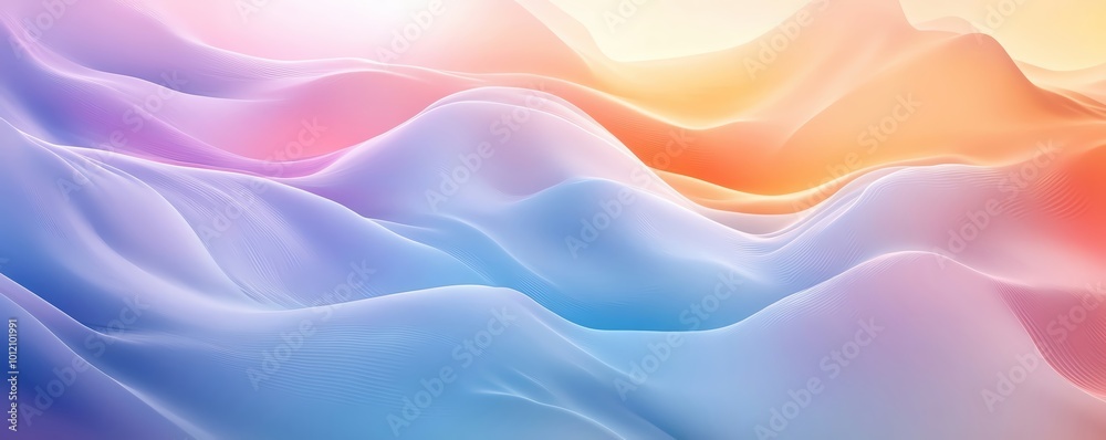 Fluid motion of pastelcolored waves in an abstract, serene pattern Fluid motion of pastelcolored waves in an abstract, serene pattern