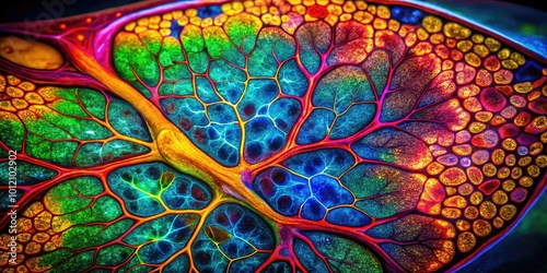 Detailed Microanatomy of Liver Lobule Showcasing Hepatocytes and Sinusoids in a Histological Section