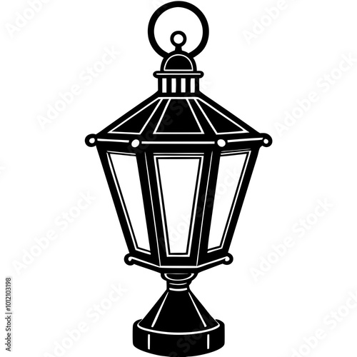 silhouette of a lamp