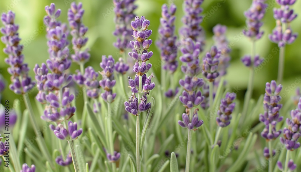 Stunning Macro Image of Lavender Plant in Focus Stunning Macro Image of Lavender Plant in Focus