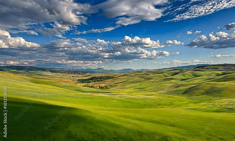 beautiful landscape with a green field in the mountains beautiful landscape with a green field in the mountains