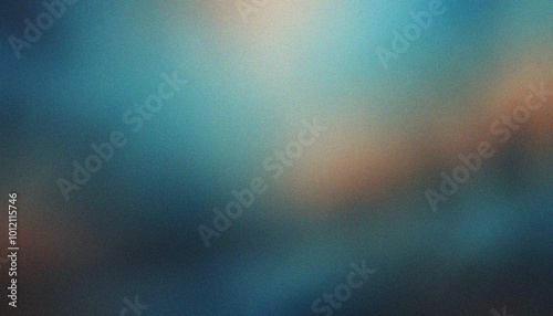 abstract color gradient background with copy space on grainy texture web banner poster cover design Blue, Brown. Vibrant color backdrop featuring sleek grainy transitions