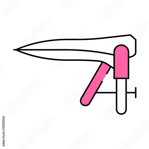 gynecological speculum line icon vector. gynecological speculum sign. isolated symbol illustration