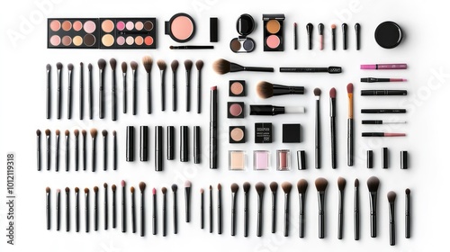 Comprehensive Makeup Set. AI generated illustration.
