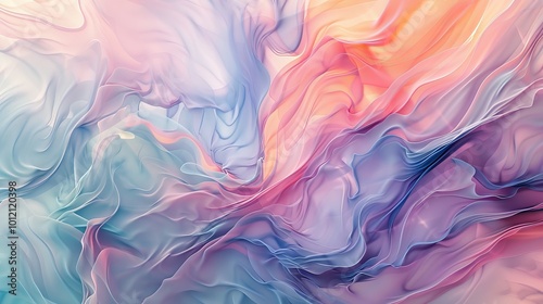 Pastel Dreams HighResolution Abstract Art with Soft Flowing Lines and Serene Tones