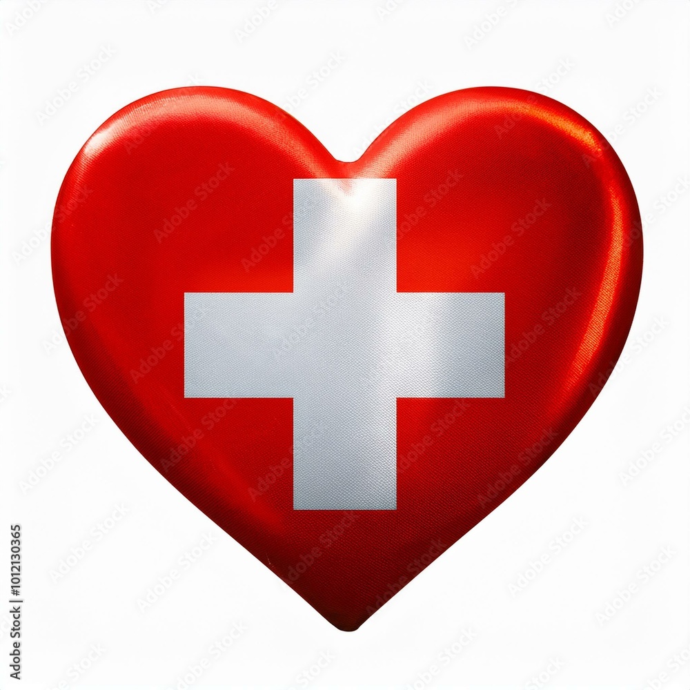 スイスの国旗のハート(Heart of Switzerland flag on white.)
スイスの国旗のハート(Heart of Switzerland flag on white.)