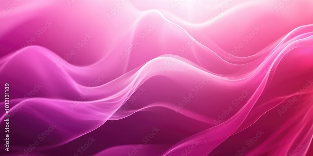 Obraz premium Elegant Gradient Waves. Abstract Design in Vibrant Magenta Purple Tones
