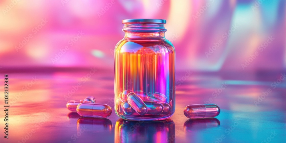 Colorful Jar of Supplements: A Vibrant Look into Modern Health and Wellness Colorful Jar of Supplements: A Vibrant Look into Modern Health and Wellness