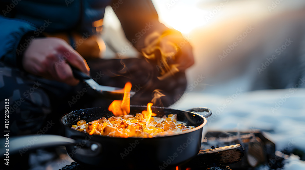 Man Cooking in Forest Camp | Outdoor Adventure and Wilderness Cooking Experience Man Cooking in Forest Camp | Outdoor Adventure and Wilderness Cooking Experience