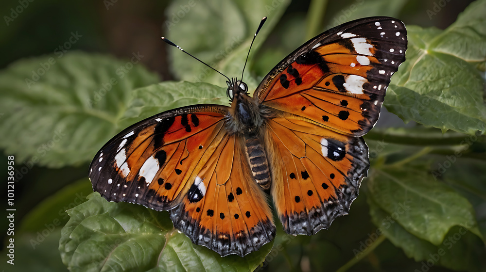 Obraz premium Closeup Of A Butterfly Serene Capturing Cemetery Mirroring Beauty Background
