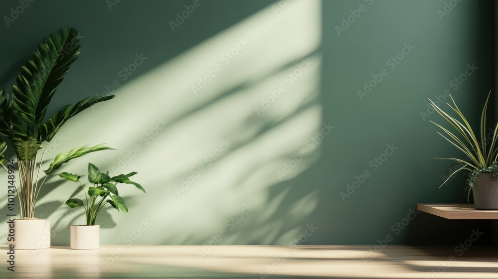 Minimalist Green Nature Interior Design with Fresh Succulents and Modern Decor Minimalist Green Nature Interior Design with Fresh Succulents and Modern Decor