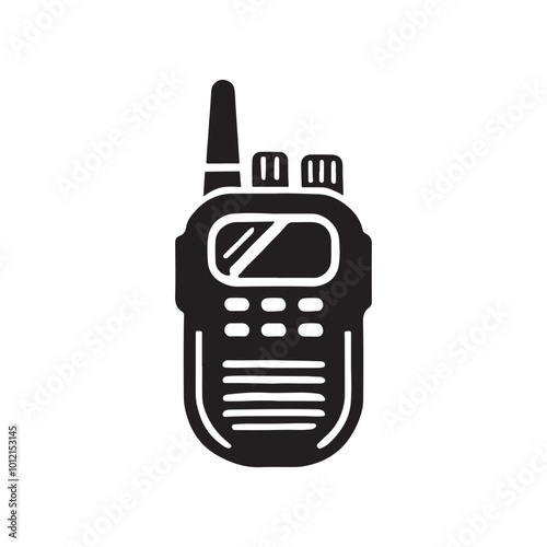 Handheld Radio Communication Device vector