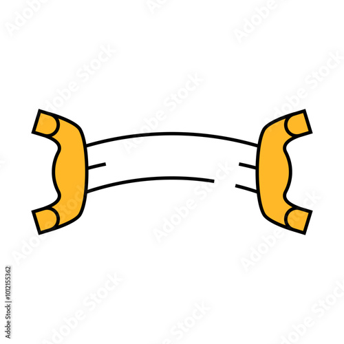 bridge of violin line icon vector. bridge of violin sign. isolated symbol illustration
