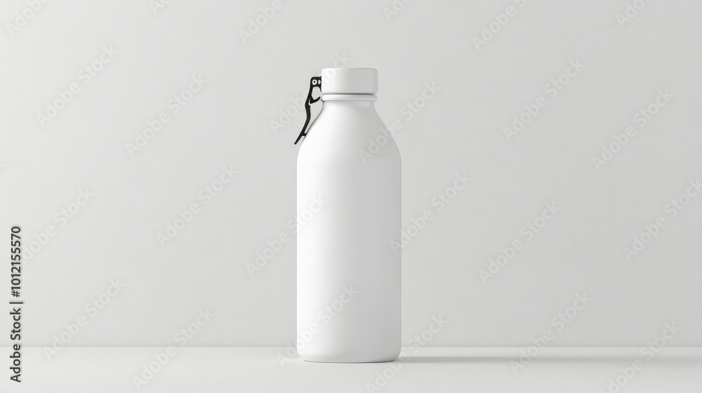 White reusable water bottle mockup -- AI Generated White reusable water bottle mockup -- AI Generated