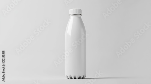 White reusable water bottle mockup -- AI Generated