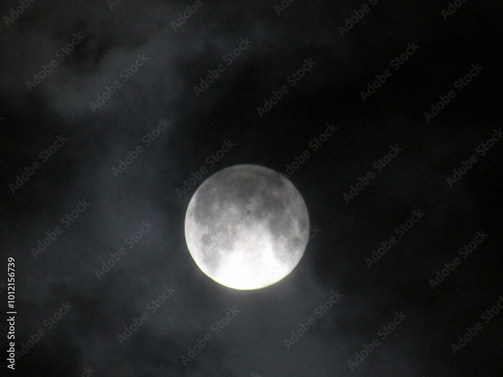 Full moon in the dark night sky Full moon in the dark night sky