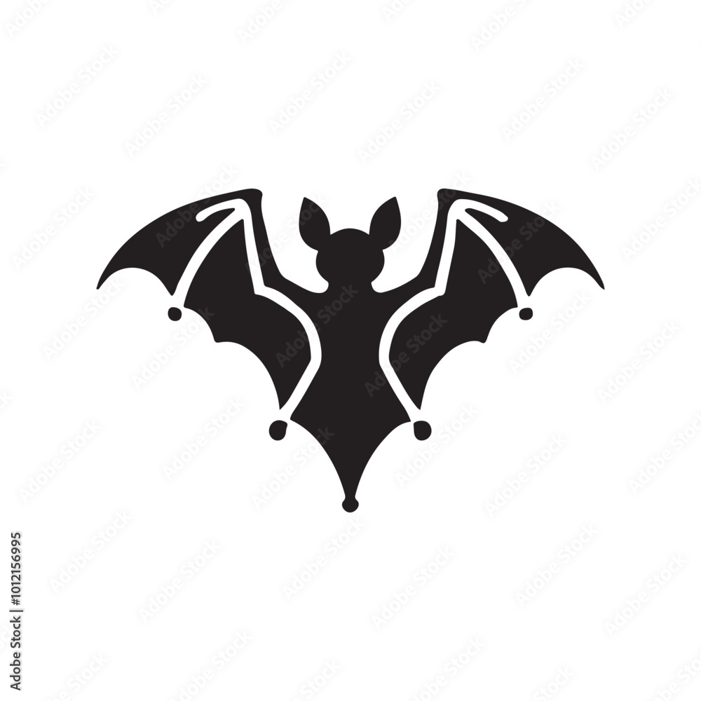 Fototapeta premium Flying Bat Silhouette vector