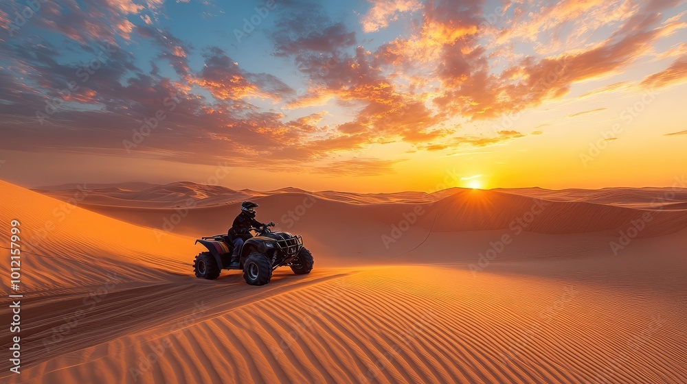 Fototapeta premium Off-Road Safari in the Empty Quarter -- AI Generated