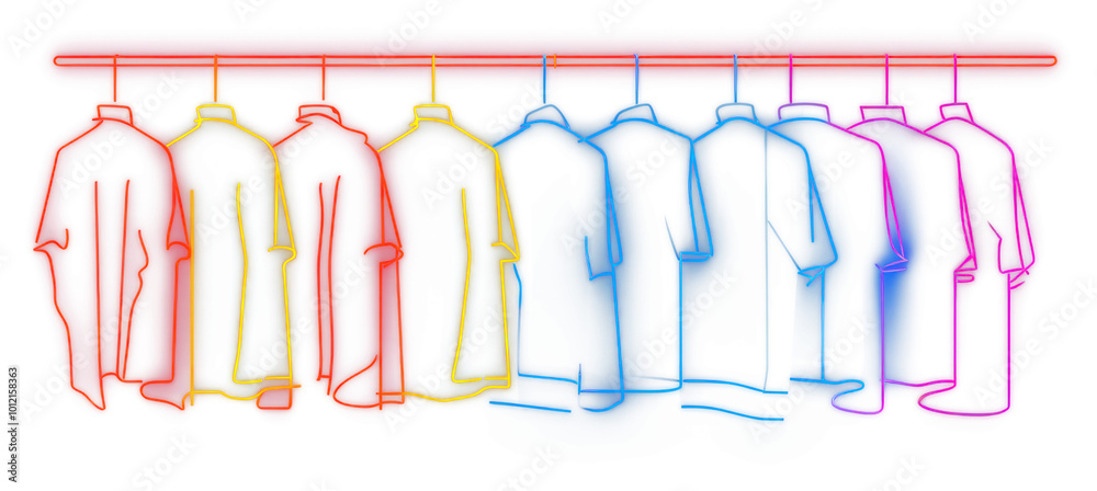 PNG Clothes border neon light line. PNG Clothes border neon light line.