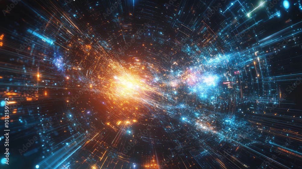 Physics or Mathematical Equations on a Universe-Themed LED Background -- AI Generated Physics or Mathematical Equations on a Universe-Themed LED Background -- AI Generated