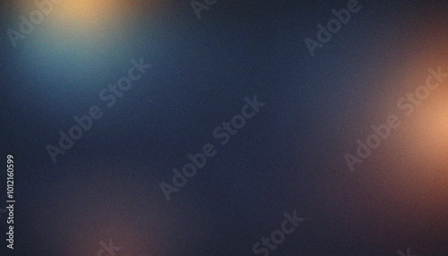 Deep Navy Blue, Copper blurred wave on grain texture effect backdrop. Bold grainy backdrop featuring smooth flowing grainy transitions