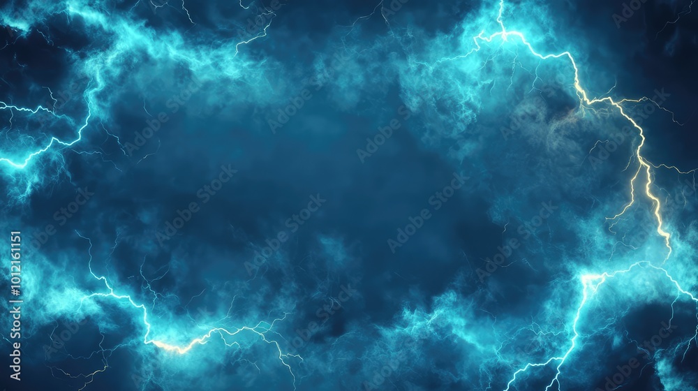 Realistic Thunder Light and Smoke Cloud Frame -- AI Generated Realistic Thunder Light and Smoke Cloud Frame -- AI Generated