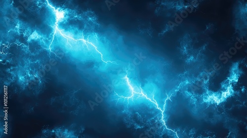 Realistic Thunder Light and Smoke Cloud Frame -- AI Generated