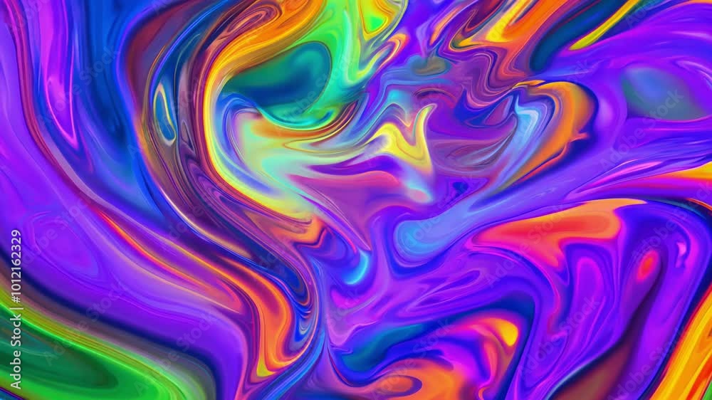 Mesmerizing psychedelic background composed of slowly evolving, organic shapes and patterns in palette of vivid colors. Concept of vibrant abstract art, visual stimulation, and mind-bending designs Mesmerizing psychedelic background composed of slowly evolving, organic shapes and patterns in palette of vivid colors. Concept of vibrant abstract art, visual stimulation, and mind-bending designs