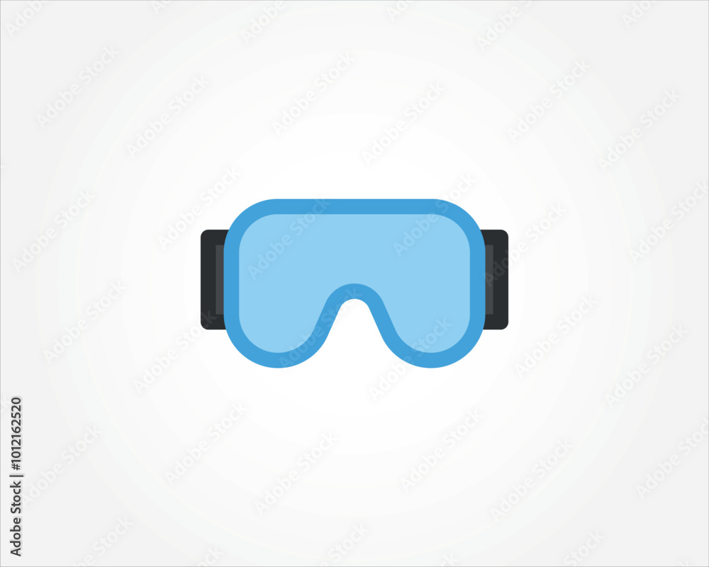 goggle flat icon isolated on a white background goggle flat icon isolated on a white background
