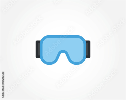 goggle flat icon isolated on a white background