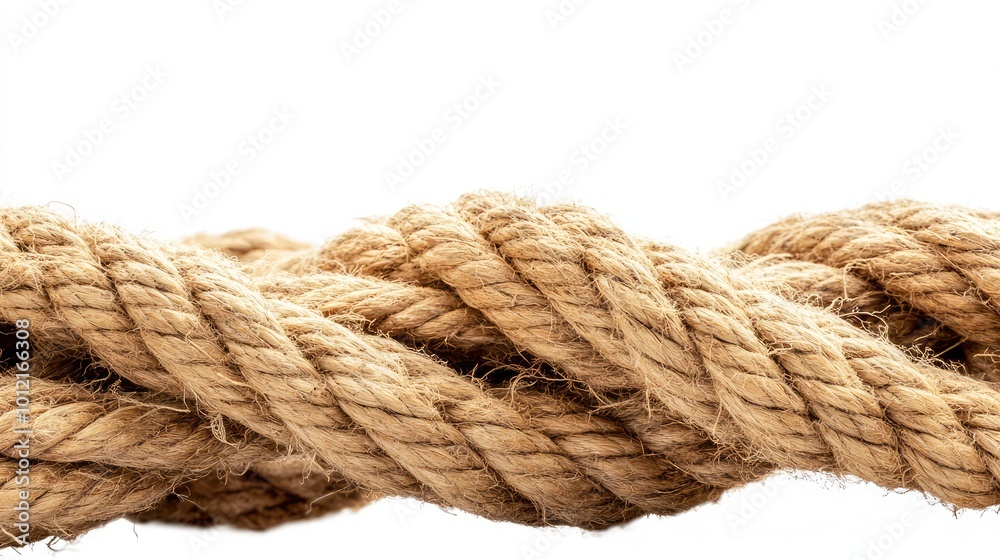 Fototapeta premium Tangled Jute Rope - AI Generated