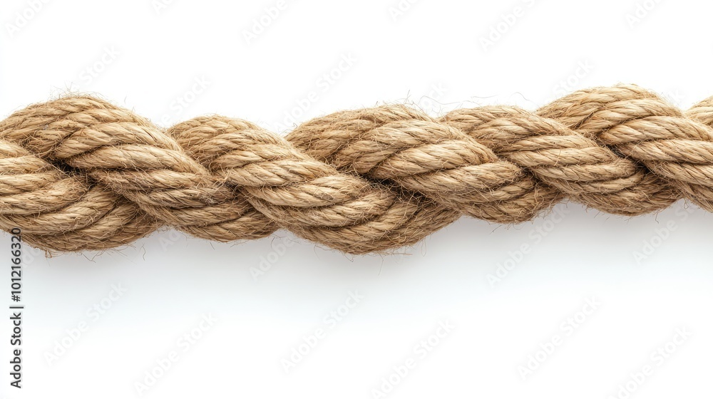 Fototapeta premium Tangled Jute Rope - AI Generated