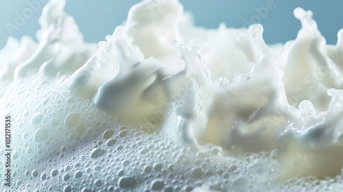 White Body Wash Foam. AI generated illustration.