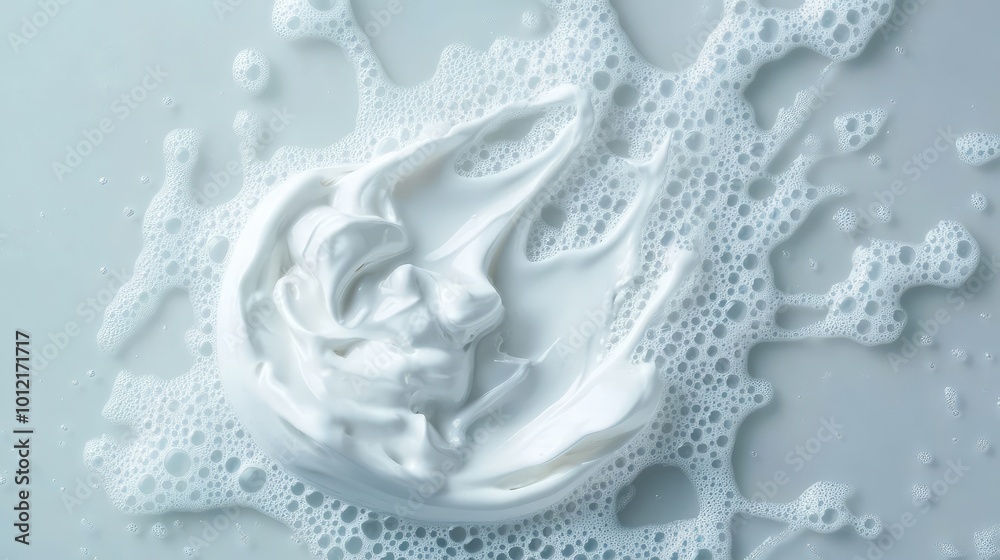 White Body Wash Foam. AI generated illustration. White Body Wash Foam. AI generated illustration.