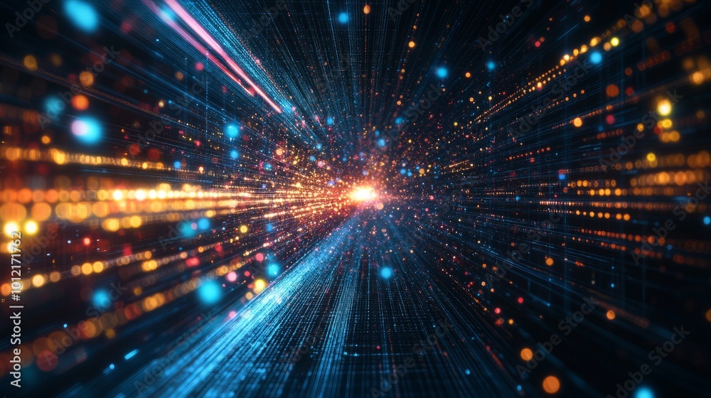 A bold composition of glowing data flow and explosion, lights, energetic backround, colorful A bold composition of glowing data flow and explosion, lights, energetic backround, colorful